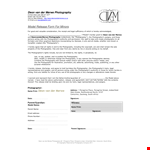 Minor Model Release Form Template example document template