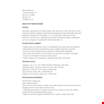 Senior It Engineer Resume example document template 