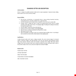 Diamond Setter Job Description example document template