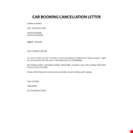 Car Booking Cancellation example document template