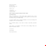 Company's Response to Employee Complaint | Contact & Thank You - Template example document template