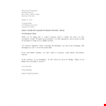 Company's Response to Employee Complaint | Contact & Thank You - Template example document template 