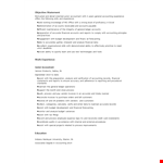 Junior Financial Accountant Resume example document template