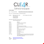 Formal Training Agenda example document template