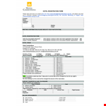 Printable Hotel Registration Form example document template
