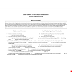 Writing a Winning College Student Job Application Letter for Covering Position - Skills Included example document template