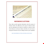 Business Reference Letter Template - Professional Letter for Candidates and Applicants example document template 