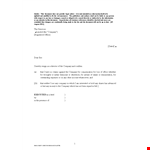 Employment Directors Resignation Letter example document template