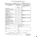 Employee Performance Report - Performance, Comments, and Standards example document template