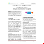 Service Failure Analysis Template - Analyzing System and Motor Failure with Commutator example document template 
