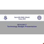 Technology Budget Presentation Template example document template