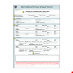 Police Crime Report Template example document template