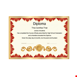 Get Certified! Create your own Diploma with our Diploma Templates example document template