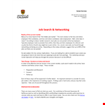 Job Search Networking Email example document template