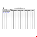 Log Inventory example document template