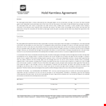 Protect Your Business: Hold Harmless Agreement Template for Agents, Sellers, and Brokers example document template