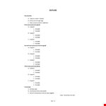 Outline Formats example document template
