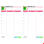 Organized with Our Grocery List Template example document template