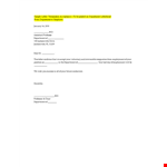 Accepting Employment Termination and Notifying the Department - Professor's Letter | Jacksonville example document template
