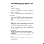 Create an Effective Interview Agenda with our Free Template and Enhance the Interviewing Experience example document template