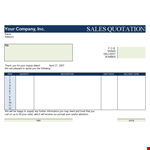 Customizable Quote Template for Company | Boost Sales & Delivery example document template