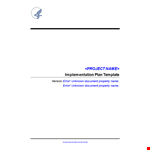 Project Implementation Plan Template Word example document template