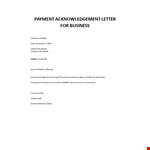 Confirm of receipt payment email example document template