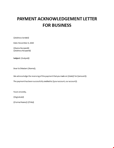Confirm of receipt payment email