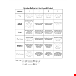 Grading Rubric For Storyboard Project example document template