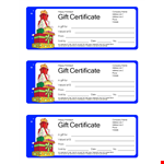 Gift Certificate Template example document template