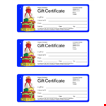 Gift Certificate Template example document template 