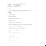 Sales One Page Resume example document template