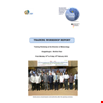 Training Workshop Report example document template 