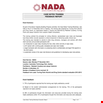 Training Feedback example document template 