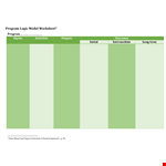 Create a Winning Program with Our Logic Model Template and Worksheet example document template