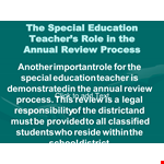 Special Education Review Process Example in Powerpoint example document template 