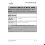Instruction Manual Template: Complete Application Diagram, Description & Database Guidance example document template