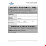 Instruction Manual Template: Complete Application Diagram, Description & Database Guidance example document template 