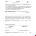 Special Power of Attorney for Motor Vehicles example document template