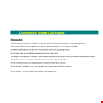 Effective Competitive Analysis Template for Calculated Ratings and in-depth Competitor Analysis example document template