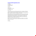 Salary Negotiation Letter - Expert Tips for Successfully Negotiating Your Salary example document template