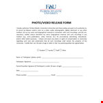 Sign Our Photo and Video Release Form - Protect Your Privacy example document template