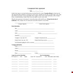 Consignment Agreement Template - Sales & Books | Consignor - Schuler example document template