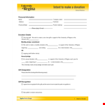 Donation Letter of Intent for the University of Regina | Thank Your Donor example document template