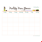 Monthly planner Template example document template