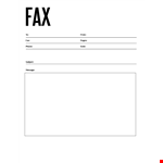 Fax Cover Sheet example document template
