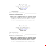 School Fundraiser Receipt - Support Education at Charter Hills with Your Donation example document template