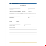 Time Off Request Form Template - Streamline Your Employee Leave Process example document template