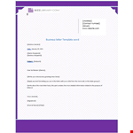Example of business letterhead example document template