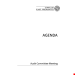 Free Audit Agenda example document template